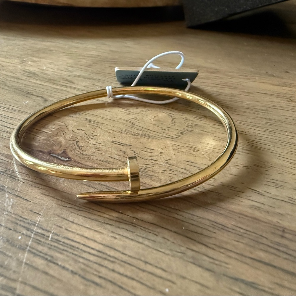 Mia Fiore 18k gold plated sterling silver nail bracelet